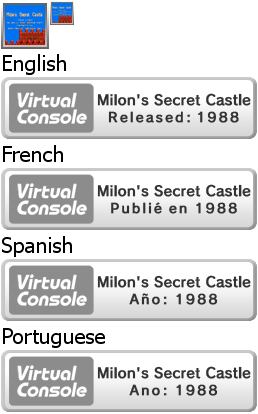 Virtual Console - Milon's Secret Castle