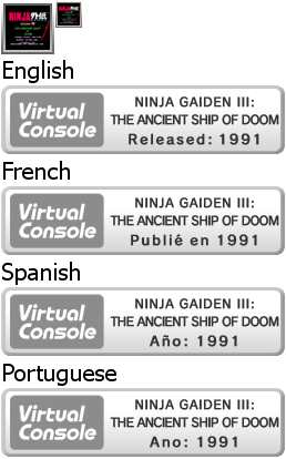 NINJA GAIDEN III: THE ANCIENT SHIP OF DOOM