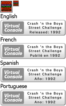 Virtual Console - Crash 'n the Boys Street Challenge