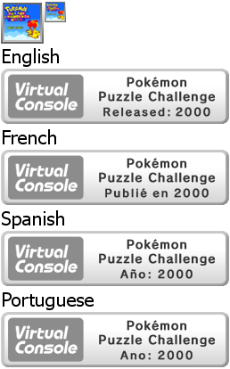 Virtual Console - Pokémon Puzzle Challenge