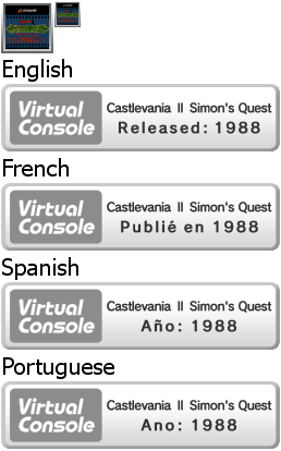 Virtual Console - Castlevania II Simon's Quest