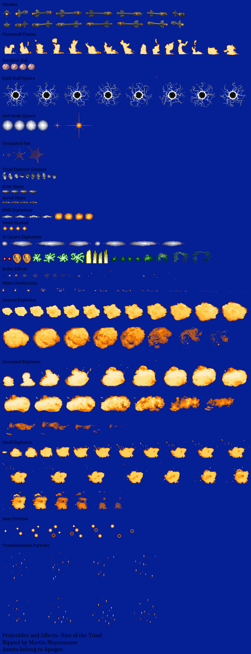 Projectiles and Effects