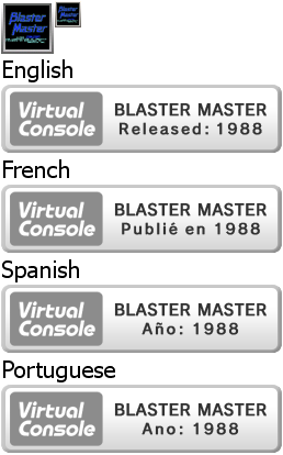Virtual Console - BLASTER MASTER