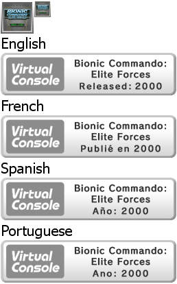 Virtual Console - Bionic Commando: Elite Forces