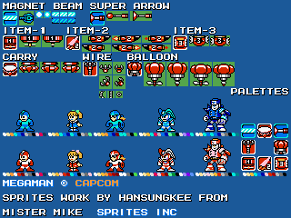 Mega Man Customs - Transport items (Inti Creates 8-bit-Style)