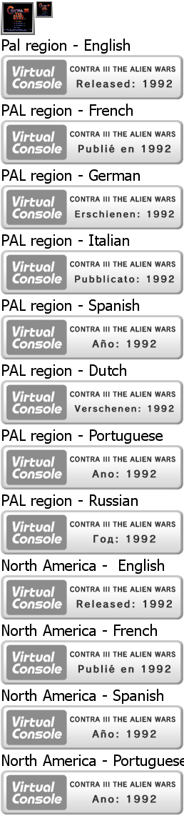 Virtual Console - CONTRA III THE ALIEN WARS
