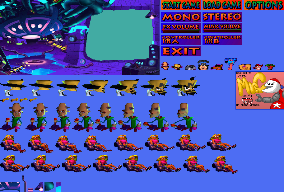 Crash Bandicoot - Title Screen (Apr. 8th, 1996 Prototype)