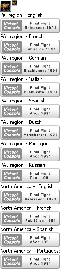 Virtual Console - Final Fight