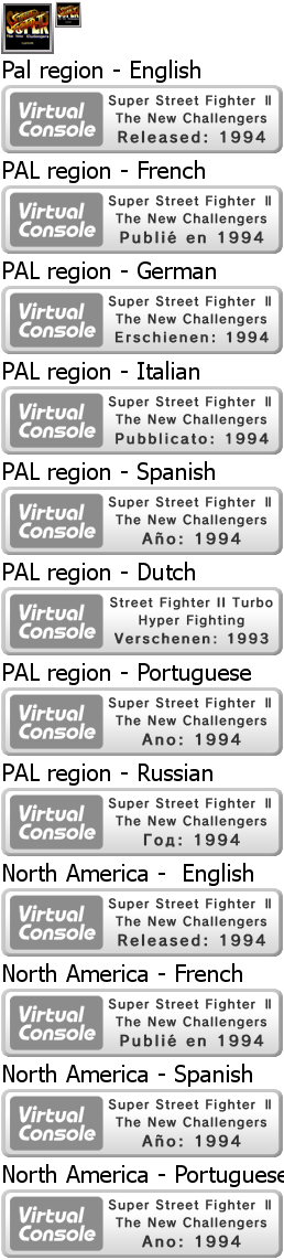 Virtual Console - Super Street Fighter II The New Challengers