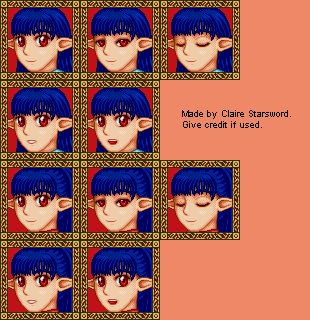 Shining Force Customs - Sarah Portraits (Shining Wisdom-Style)