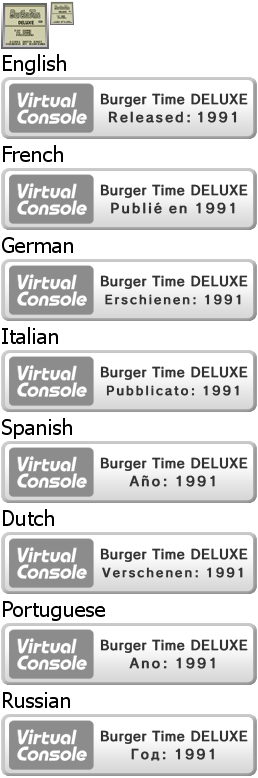 Virtual Console - Burger Time DELUXE