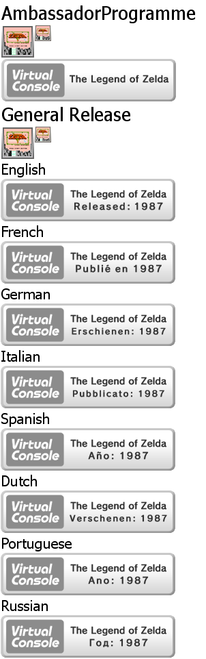 Virtual Console - The Legend of Zelda