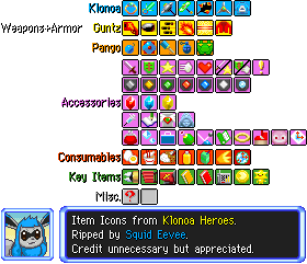 Klonoa Heroes - Item Icons