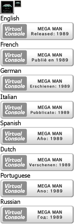 Virtual Console - MEGA MAN