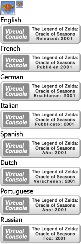 Virtual Console - The Legend of Zelda: Oracle of Seasons
