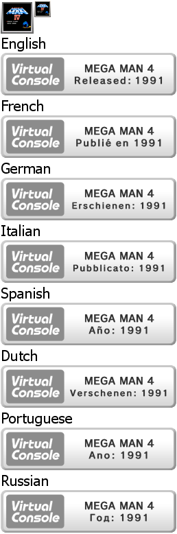 Virtual Console - MEGA MAN 4