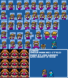 Wario Customs - Wario (Mega Man NES-Style)