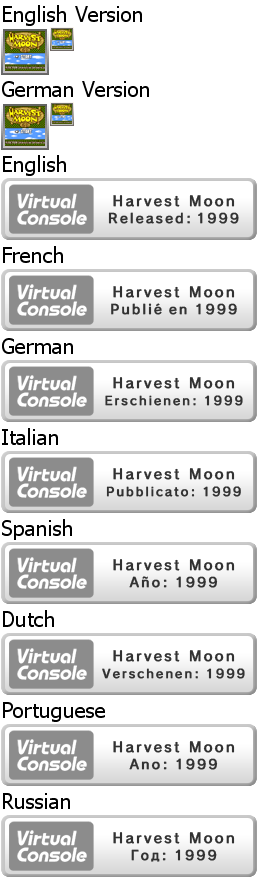 Virtual Console - Harvest Moon