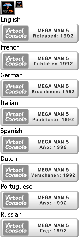 Virtual Console - MEGA MAN 5