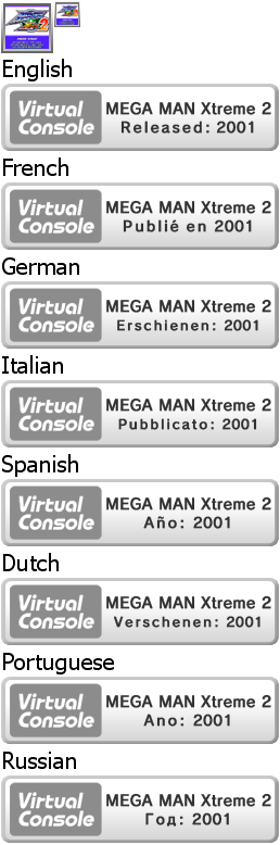 Virtual Console - MEGA MAN Xtreme 2