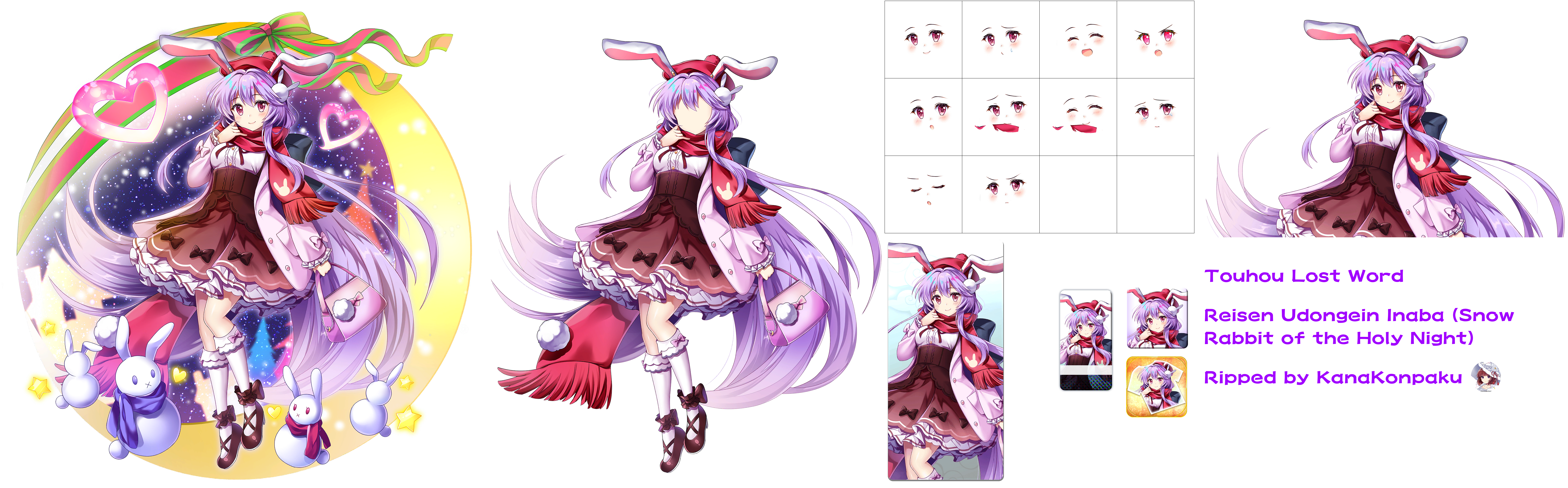 Touhou LostWord - Reisen Udongein Inaba (Snow Rabbit of the Holy Night)