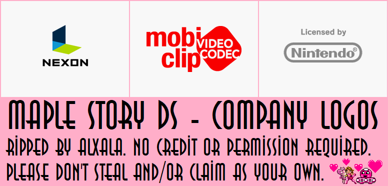Maple Story DS - Company Logos