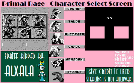 Character Select Screen