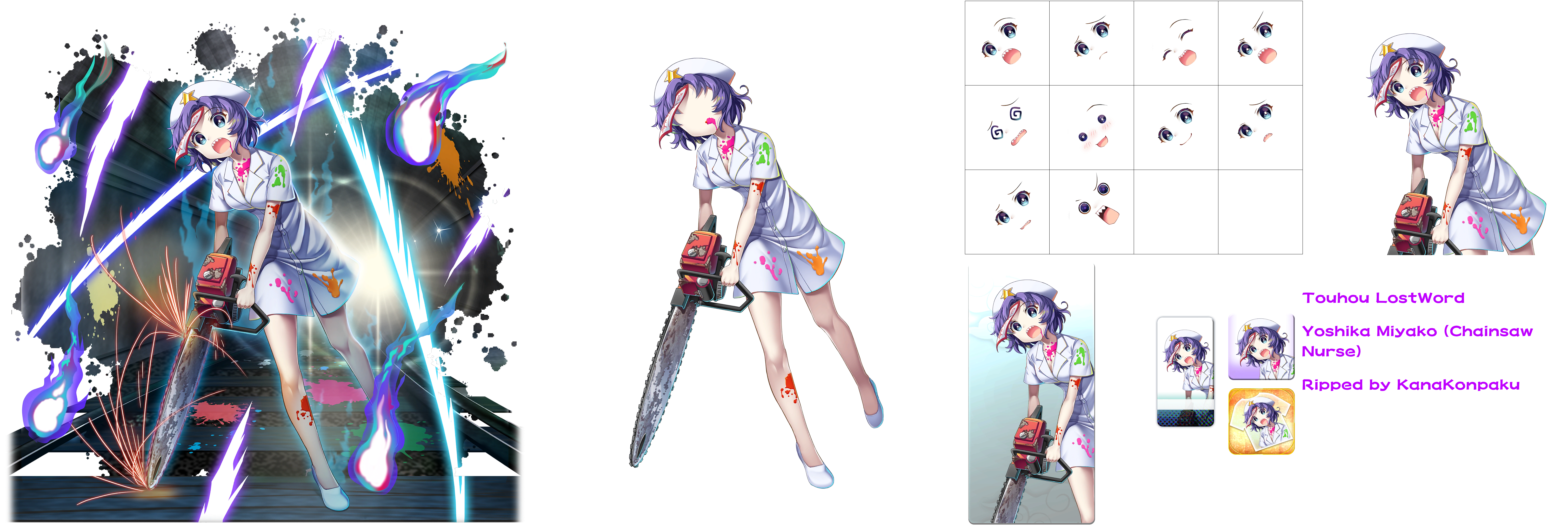 Touhou LostWord - Yoshika Miyako (Chainsaw Nurse)