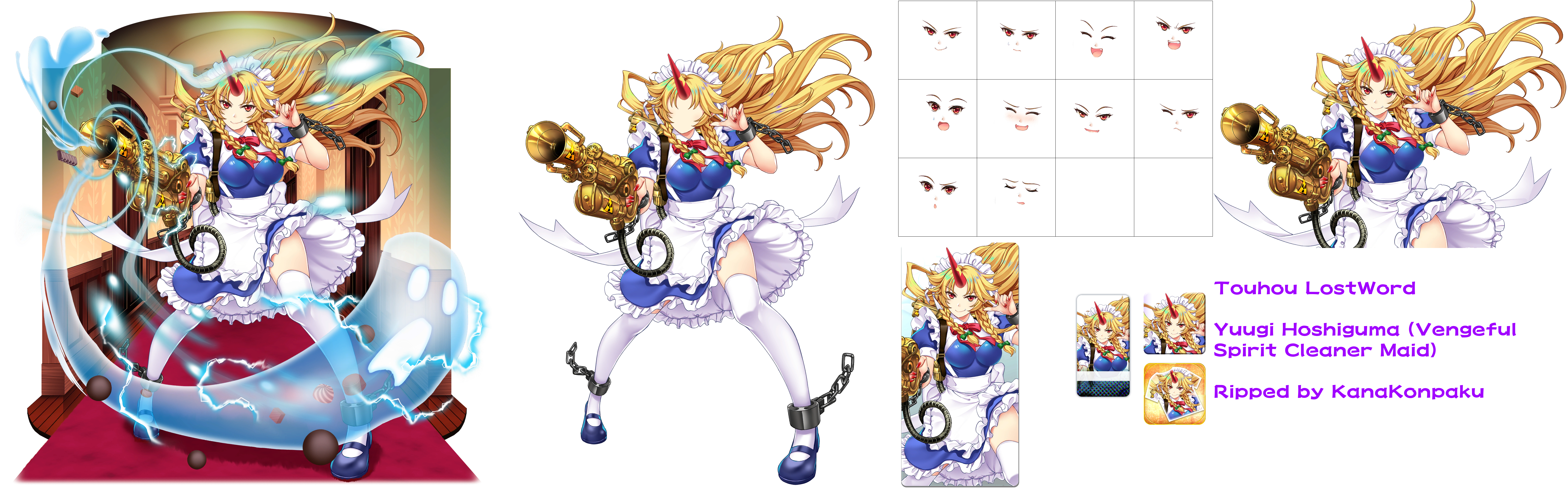 Touhou LostWord - Yuugi Hoshiguma (Vengeful Spirit Cleaner Maid)