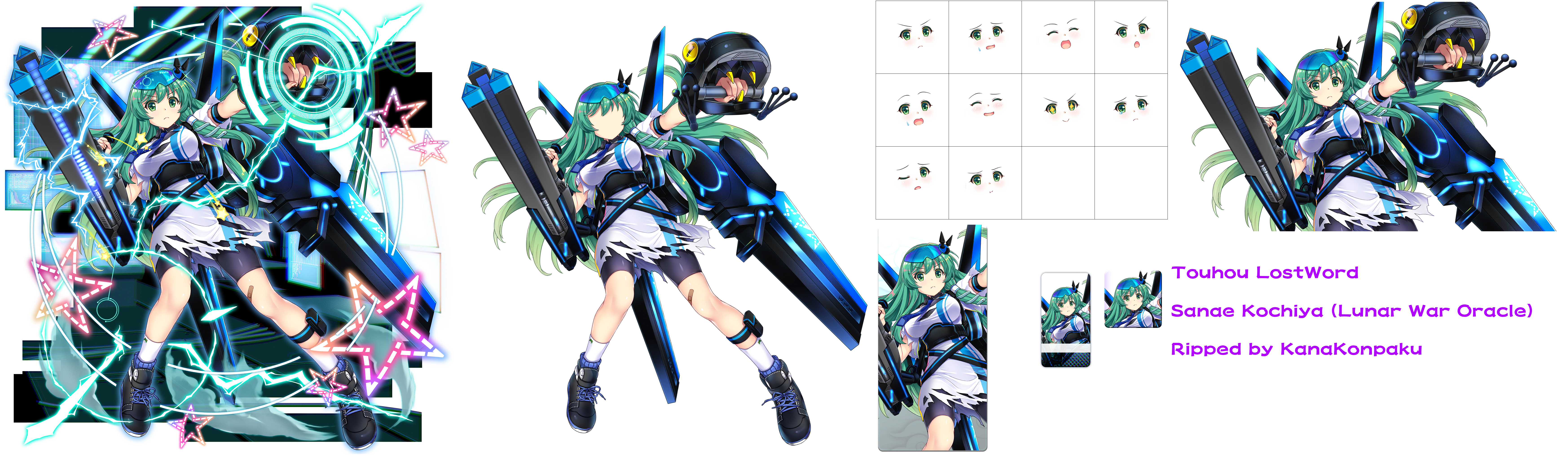 Touhou LostWord - Sanae Kochiya (Lunar War Oracle)