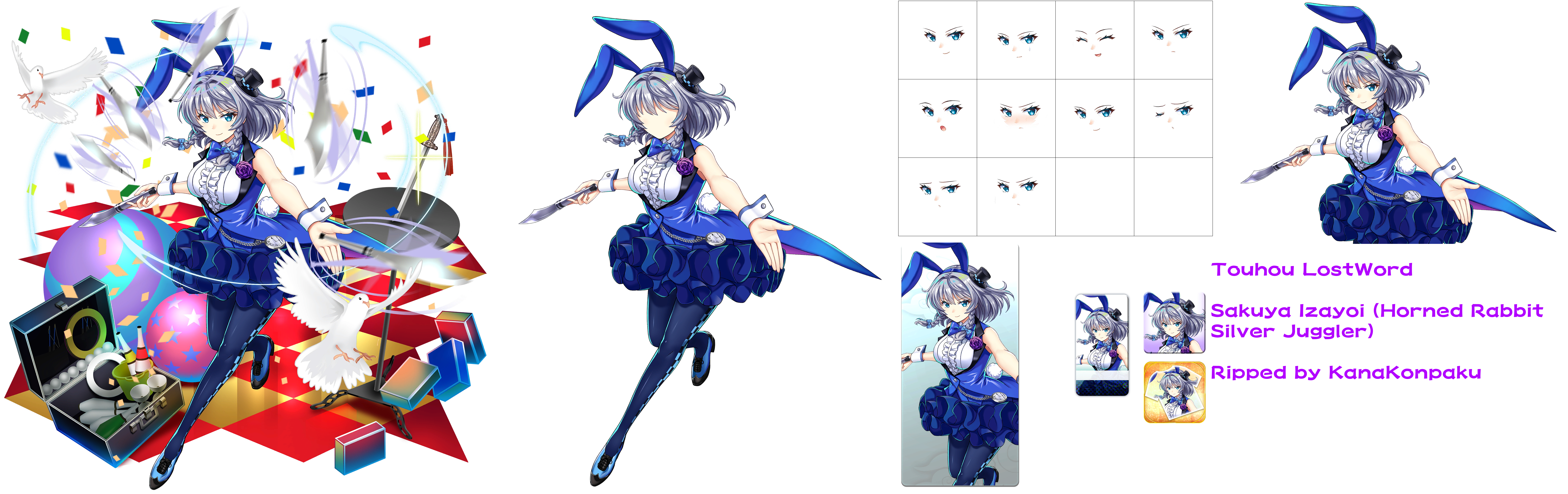 Touhou LostWord - Sakuya Izayoi (Horned Rabbit Silver Juggler)