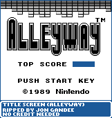 Alleyway - Title Screen