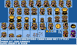 Wario Customs - Wario (Castelian/Kyoro-chan Land NES-Style)