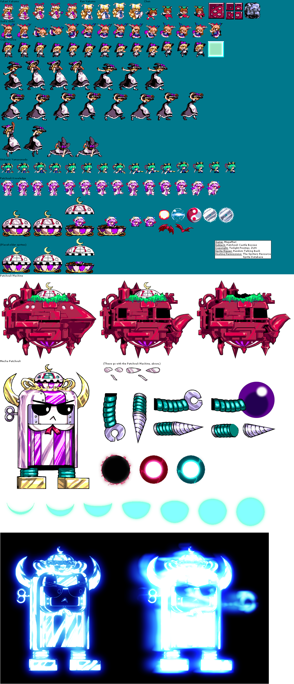 Patchouli Castle Bosses