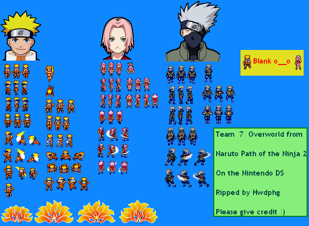 Naruto: Path of the Ninja 2. Team 07 Overworld. 