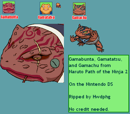 Naruto: Path of the Ninja 2 - Gamatatsu, Gamachu and Gamabunta