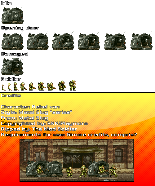 Metal Slug 3 - Rebel Van