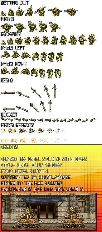 Metal Slug 7 / Metal Slug XX - Rebel Soldier (RPG-2)