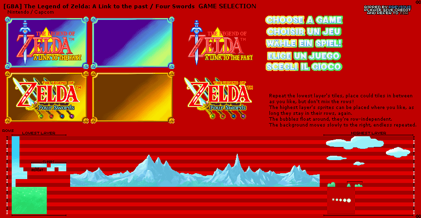 The Legend of Zelda: Four Swords - Game Selection
