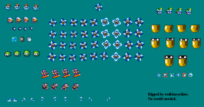 The Legendary Starfy 2 (JPN) - Turtle Tropics Enemies