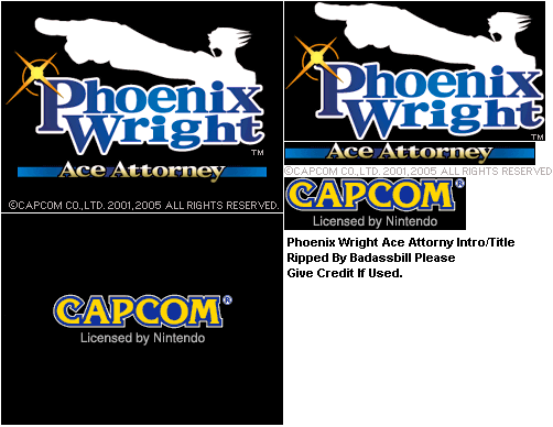 Phoenix Wright: Ace Attorney - Title Screen