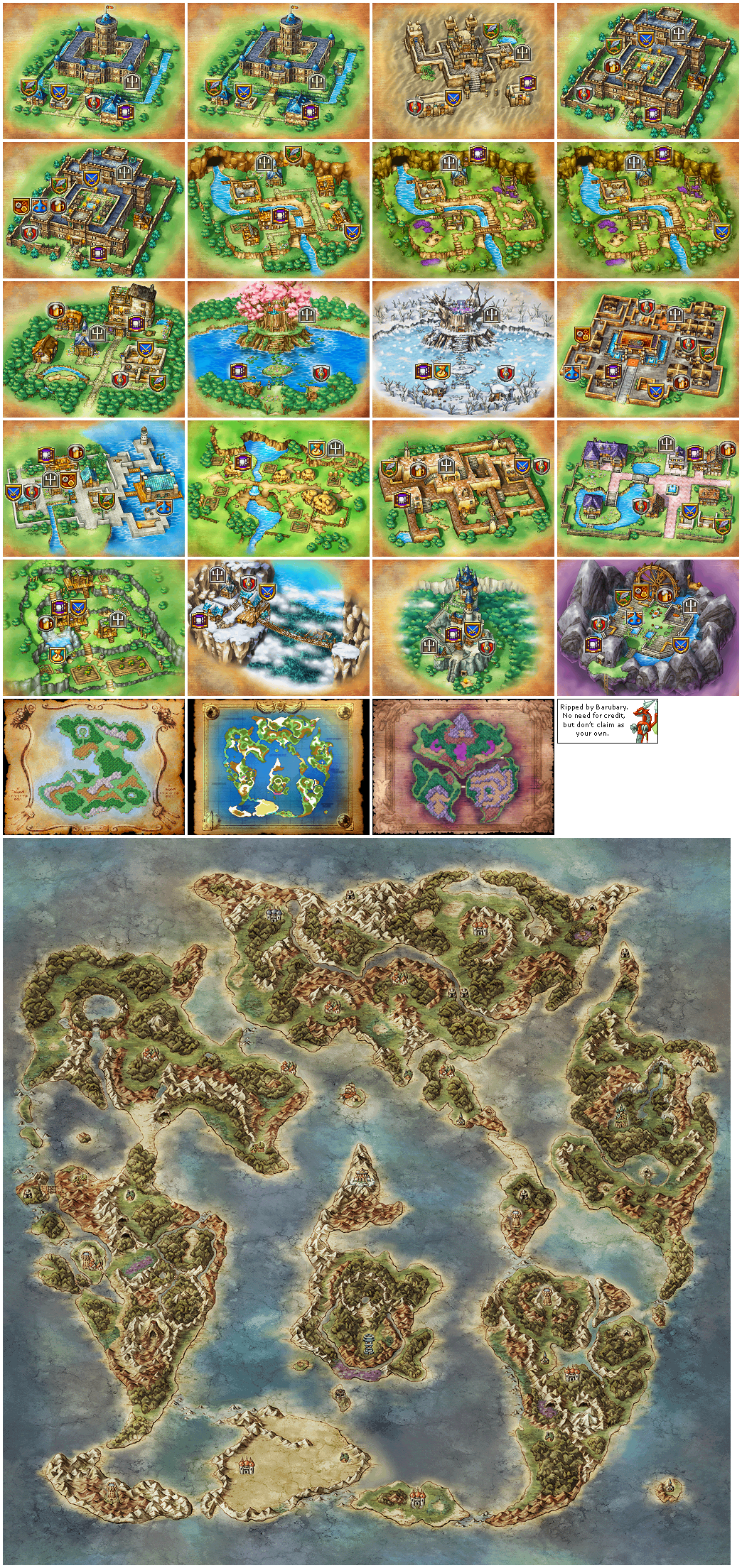 Dragon Quest 5: The Hand of the Heavenly Bride - Maps