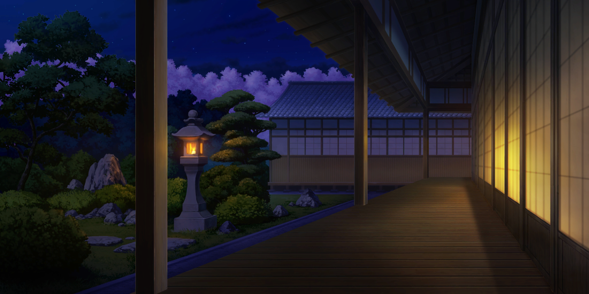 Hakugyokurou Porch (Night)