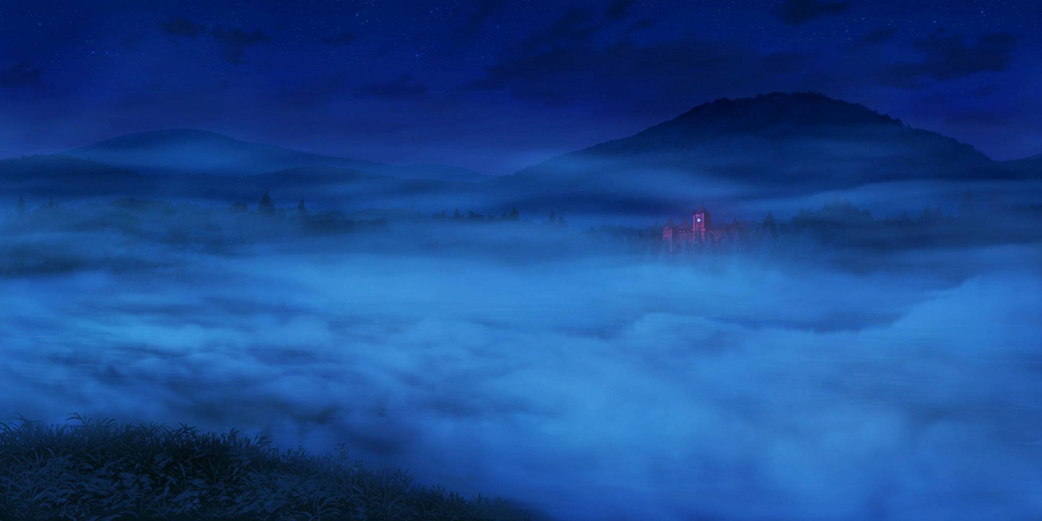 Misty Lake (Night)