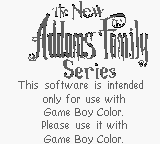 The New Addams Family Series - Game Boy Error Message