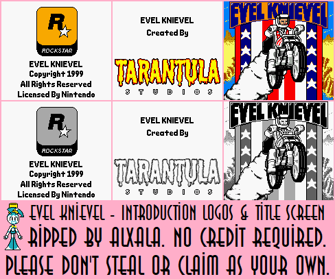 Evel Knievel - Introduction Logos & Title Screen