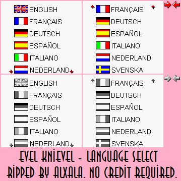 Evel Knievel - Language Select
