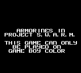 Armorines: Project S.W.A.R.M. - Game Boy Error Message