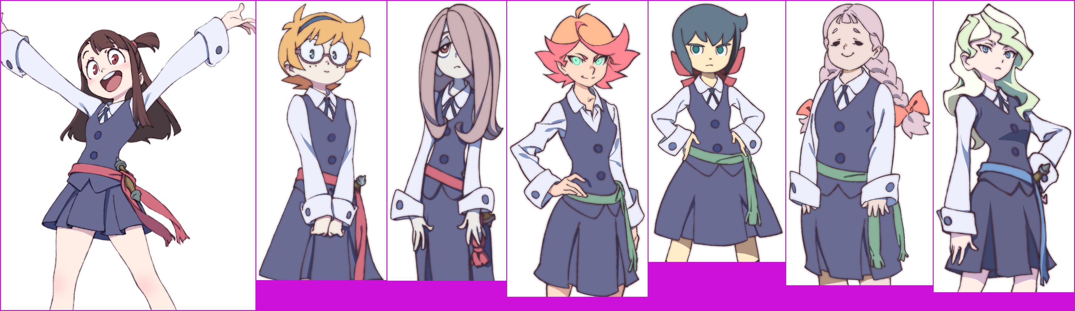 Little Witch Academia: Chamber of Time - Stats Menu Portraits