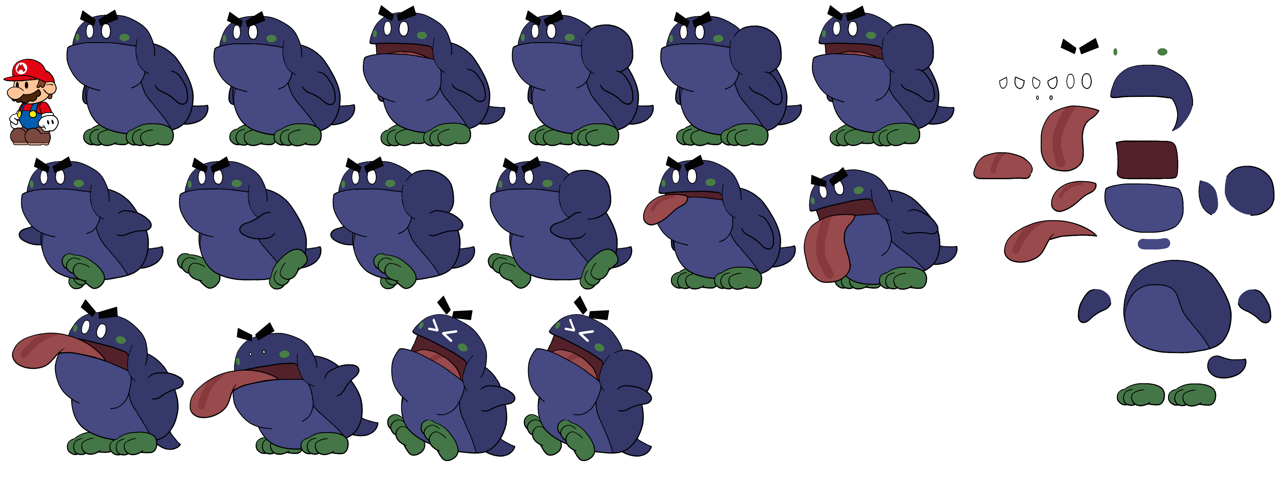 Custom / Edited - Paper Mario Customs - Gulpit (Paper Mario-Style